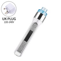 스킨 케어 3d smart water injection pen mesotherapy meso injector gun 링클, 은색 영국 플러그