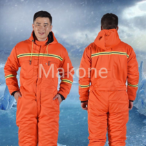 낚시옷 세트 가을겨울 겨울 스케이트복 보온 후드 바다낚시 얼음낚시 패딩 우주복 숙제, C02-G49-J-주홍