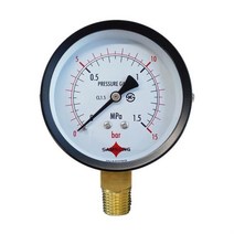 삼성계기 일반 압력계 진공계 연성계 A타입 75파이 측정공구 센서 수도배관 가스배관 소방배관 보일러배관 스팀용배관 동파 액체 측정 측정기기 공사 설비 소방용 배관용 시공 용접, ◎상품_75파이 -1에서 10bar 연성계◎