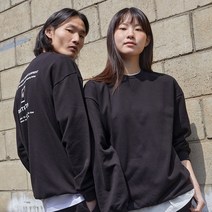 레이지비 오버핏 맨투맨 블랙