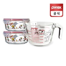 [파이렉스] 코렐 스누피 계량컵 1L 원형 밀폐 3P, 상세 설명 참조
