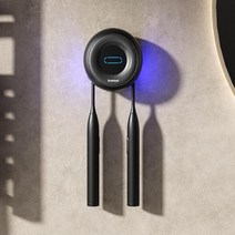 전동칫솔살균 칫솔살균기 스마트살균 UV펀치프리 전동칫솔걸이 벽걸이, TS4그레이+마그네틱컵2개