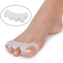무지외반증교정기 1 쌍 실리콘 젤 발 손가락 두 구멍 발가락 분리기 thumb 발 관리, 다섯 발가락