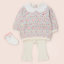 [AK PLAZA] [블루독베이비]플라워프릴상하복+블루독프릴단말SET