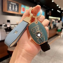 벤츠 키 케이스 호환 TPU 자동차 원격 키 케이스 커버 메르세데스 벤츠 A C E S G 클래스 GLC CLE CLA W17, 13 B2 three bond grey