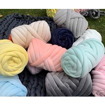 가방만들기 패브릭얀 자이언트 얀 빅얀 1kg 핑거니팅 자이언트얀 루피망고실, 피치핑크