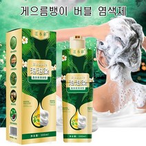 식물성 버블염색제 쉽고 빠른 거품 염색 흰머리 커버 염색약 300ML*1P/2P, 300mL, 짙은 갈색*1