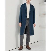 [20FW 마에스트로 남성]핸드메이드 울캐시미어 블루 싱글 코트MACO0D902B5