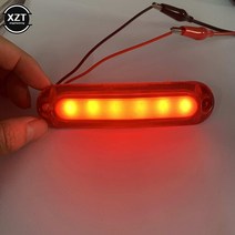 LED 자동차 경고등 12V/24V 6 조명 트레일러 트럭 오렌지 화이트 레드 사이드 마커 표시등, 한개옵션1, 01 red