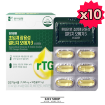 알티지오메가3 혈행개선 릴리샵오메가3 부모님영양제추천 식약처인증식품, 30정, 10개