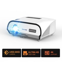 빔프로젝터 울트라 4K 홈 영화 프로젝터 풀 HD 1080p 블루투스 와이파이 스마트 폰 레이저 TV 경험 교실용, 01 A12 White_02 미국 플러그