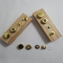 대성스냅 10mm 똑딱이스냅 스프링 type (도트 단추 버튼) 무독성알러지방지도금, 100set, 골드