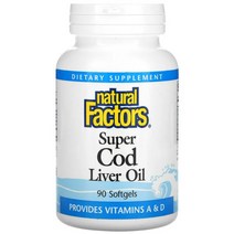 내추럴팩터즈 대구간유 Cod River Oil 90, 1개, 90ml