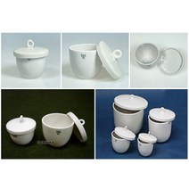 SAMHWA 자재 도가니 중형 300ml / 삼화세라믹 도자기 Porcelain Crucible with Cover