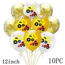 몬스터트럭 DIY 만화 자동차 풍선 소방차 UFO 기차 호일 구급차 글로브 어린이 선물 생일 파티 장식 공, [02] 2PC, [27] 10PC3