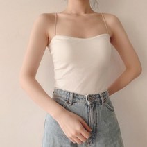 셀러허브 패션 [슈썸] 캡내장 초슬림끈 나시 이너탑 DHH-Z21