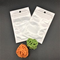 7x10cm 100매 지퍼백 흰색 포장 이중지퍼 반투명 봉투 선물 보관 오피피 미니 비닐 간식 소량 포토카드 악세사리 전면 투명 opp 폴리백 팬시 소품 정리 봉지 포장 다용도