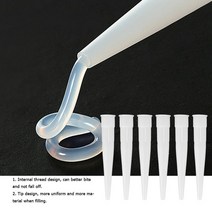 시멘트건 사춤기 6Pcs 내부 스레드 코킹 노즐 플라스틱 구조용 접착제 입 에폭시 수지