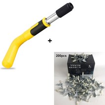 전기 타카 타정기 못 박는 기계1세트 수동 강철 손톱 총 200 라운드 콘크리트 벽 앵커 와이어 Slotting 장, 01 Nail Gun with 200pcs