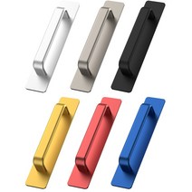HP-115 판 접착식 무타공 중문 현관 미닫이문 손잡이, 레드