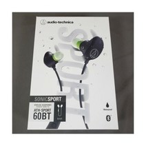 오디오 테크니카 ATH 스포츠 60BT 워터프루프 방수 무선 인 Ear 헤드폰s 블랙 뉴