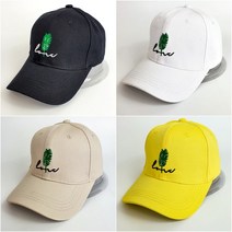 코코로맨틱 나무 레터링 자수 남녀 공용 야구모자