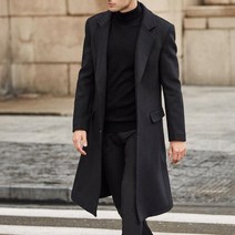VIIBOY 2022 뉴 영륜 남성 롱 겨울 트렌치코트 양털 코트 싱글 버클 코트