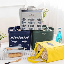 이케아 보냉백 코스트코 쿨러백 다이소 아이스박스 보온 보냉 어린이 끈 은박 도시락 주머니, 08.다크그린+케이스