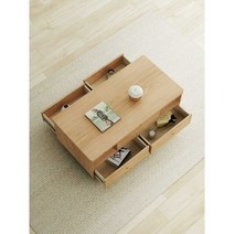 리프트업 테이블 식사 높이 조절 이중 용도 심플 식탁, B타입 - 서랍4게+칸막이2개