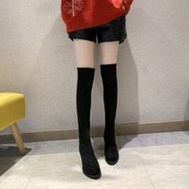 슬림코 스판스웨이드 니하이 싸이하이 미들굽 롱부츠 1color (7cm)