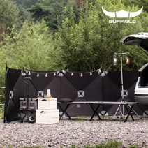 버팔로 오토 원터치 윈드 스크린 바람막이 사이드월 131512, 윈드스크린 블랙