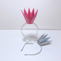 글리터 왕관 머리띠 유아머리띠 유아 헤어밴드