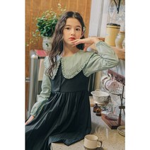 아짱 주니어 여아 원피스 초등 여아 원피스 고학년 콩쿨 하객 생일 촬영룩 봄가을신상 하늘카라원피스세트