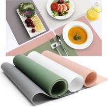 실리콘 식탁매트 홈카페 파스텔 테이블매트 주방매트 손님초대상차림 테이블보 식탁보, 반투명