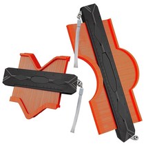 갭자 용접갭자 스틸갭자 다기능갭자 캡게이지 용접게이지 갭측정도구 갭게이지필러 각장게이지 잠금 장치가 있는 12인치 윤곽 게이지 불규칙한 용접 용접을 위한 알루미늄 코어 윤곽, 딥 오렌지