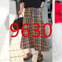 해피도파민 컬러 체크 스커트에 이기적인 스커트