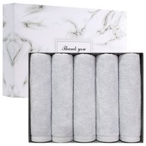 어메니티타올 데일리 30수 150g 5장 호텔수건 선물세트, 1세트, 라이트그레이