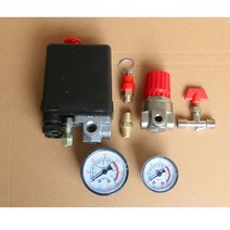 피팅밸브 Air Compressor Pressure Switch Control Valve Regulator Gauges Fittings Pneumatic Parts 4 Po, 한개옵션0