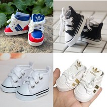 푸른옷장 15cm 20cm 인형 신발 캔버스 운동화 외 1종, 아디 불꽃라인 골드