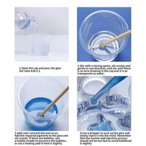 견고한 뜨거운 에폭시 수지 AB 크리스탈 접착제 DIY 쥬얼리 만들기 실리콘 몰드, 한개옵션0