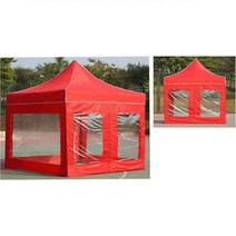 포장마차천막 공사 자바라텐트 방수 제작 막사 포차 사각쉘터 옥상 간이주차장, 2X3 [블루-(프레임+지붕+일반4면세트)]