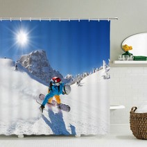 3중 방한커튼 누빔 속 중문 화이트 암막 패딩커튼 연보라 안방 복층 34평거실 비암막 겨울 눈 장면 스키