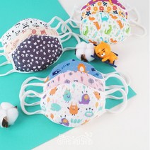 별과모래 봄가을 유아동/키즈 면 캐릭터 입체마스크, 봄가을용 마스크 영아용:11.스노우빌
