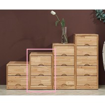모서리 라운딩 책상 밑 3단 원목 서랍장 400 아파트 거실 신발 교회 드라마, 참죽