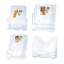 A4 아크릴받침대 전단지 팜플렛 카탈로그 잡지 거치대, 카탈로그꽂이A4[3단]