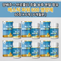 위건강엔 위건강 메스틱 매스틱 복합체 매스틱검 효능 위 안좋을때 소화 불량 효소 효소제 위산 속 쓰림 메스꺼움 역류 질환 증상 양배추 브로콜리 추출물 정 영양제 600mg 60정, 6개
