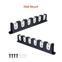 보트수리 낚시 액세서리 6 슬롯 ABS 및 EVA 수직 막대 홀더 랙 폴 스탠드 벽 마운트 모듈러 차고, 04 Gray Wall Mount