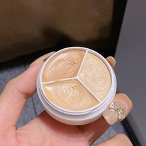maffick 3컬러 촉촉한 크림 컨실러 여드름 자국 다크서클 잡티 커버, 01. 삼색 컨실러 화이트 세트