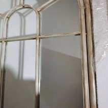 엔틱 아치형 전신거울 대형 복고풍 골드 철제 스탠드 현관 거실 카페 드레스룸 전신거울, 170x60 빈티지 화이트