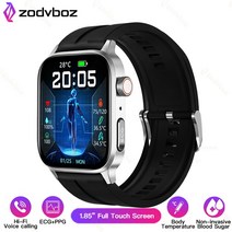 심박계 ecg ppg 비침습적 혈당 스마트 워치 블루투스 통화 심박수 혈압 건강한 스포츠 스마트 워치 230, 은